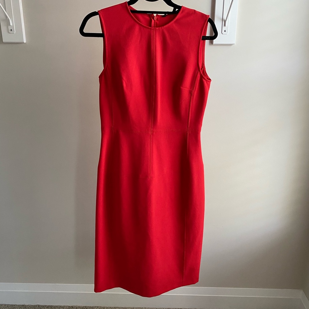 Zara Red Shift Dress Sleeveless - Sz S